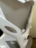朗域轩品人体工学电竞椅人工力学座椅久坐护腰宿舍游戏电脑椅子可躺写字椅 【3级气杆】可后躺+乳胶-白灰 120-155度(含) 联动扶手 四向腰托 实拍图