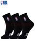 NBA袜子男士秋冬休闲运动袜吸汗黑色精梳棉袜刺绣训练跑步篮球袜3双 实拍图