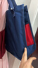 剑桥树小学生补习袋女美术袋儿童补习书包男孩补课手提袋拎书袋 藏青红 实拍图
