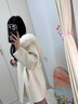 傲列摩卡少女2025秋冬双面羊绒大衣女中长款毛呢外套狐狸毛皮草海军领 燕麦色(羊毛＋真狐狸毛) M 体重116-125斤 实拍图