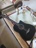 维卡斯（WEIKASI）民谣吉他初学者木吉他单板新手入门练习琴guitar吉它学生男女乐器 38英寸纯黑色+礼包【初学推荐】 实拍图