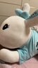 蓓斯曼【当次日达】毛绒玩具女生公仔趴趴兔子睡觉抱枕布娃娃玩偶陪睡生日礼物送女生夹腿布偶女孩儿童抱枕 蓝色爱的就是你蝴蝶结兔 1.2米 实拍图