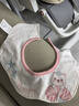 贝肽斯婴儿口水巾四季宝宝围嘴导湿速干纯棉防水围兜 粉熊3条装 28*26cm 实拍图