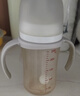 贝亲ppsu奶瓶 新生儿奶瓶 宽口径宝宝水瓶 婴儿喝奶瓶 儿童离乳吸管瓶 240ML带吸管吸嘴+吸嘴（6-12个月+） 实拍图
