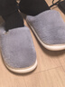 优调棉拖鞋女乳胶防踩塌厚底抑菌防臭居家秋冬保暖情侣拖鞋男 蓝44-45 实拍图