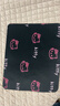 【办公标配】鼠标垫少女心凯蒂猫桌垫Hello kitty小号笔记本办公桌通用数码键盘垫 凯蒂猫 黑色6只 260*210*2mm（无锁边） 实拍图