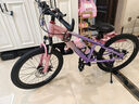 凤凰山地自行车男女变速山地车碟刹青少年儿童自行车学生单车 星际 粉紫【变速+辐条轮】 22寸【适合130-170cm】 实拍图