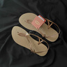havaianasHavaianas哈唯纳Luna简约凉鞋女士夏一脚蹬绑带夹脚海边度假凉拖 5282-奶茶咖色 37 -38巴西码 实拍图