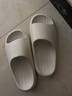 朴西新款EVA踩屎感厚底拖鞋女士居家室内情侣拖鞋男 白色 37-38 实拍图