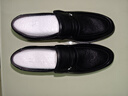 红蜻蜓男鞋秋冬男士爸爸一脚蹬软面皮商务休闲皮鞋男WTA42860 黑色39 实拍图