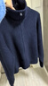 优衣库女装舒芙蕾拉链针织开衫/毛衣毛衫外套25新款480490 69 藏青色 M /160/84A 实拍图
