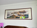良品大师山水画办公室挂画中式客厅装饰画万里长城靠山图茶室字画风景壁画 万里长城A3 90*240cm宣纸锦绫+有机玻璃+红褐色实木框(大气款） 实拍图