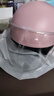3C认证电动车头盔男女四季通用冬季防寒保暖半盔摩托车护耳安全帽 护耳保暖-粉色-高清镜 【A-01】四季通用 实拍图