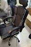 锦汐电脑椅办公椅子电竞椅家用人体工学椅老板椅主播靠背椅皮革转椅 黑色+4级杆+乳胶+脚踏【大满配】 实拍图