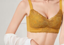 华婷露（Huatinglu） 上薄下厚2cm小胸聚拢内衣无钢圈女文胸无痕性感蕾丝胸罩内衣 茶金色 L (适合110-130斤，小胸/中等胸） 实拍图