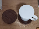 忆壶茶 实木茶杯垫 功夫茶道隔热保护垫品茗茶水杯托垫子茶具配件套装 【2只装】黑胡桃圆形杯垫 实拍图