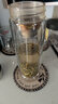 富光玻璃杯双层 带茶隔大容量隔热茶杯高档商务泡茶车载水杯透明杯子 实拍图