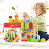 Hape【欧盟品质】木质积木大颗粒防吞咽数字启蒙益智玩具儿童礼物 80粒桶装字母数字积木 高密度山毛榉 1-3Y 实拍图