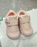 婧麒（JOYNCLEON）婴儿鞋秋冬季加绒1-3岁宝宝雪地靴保暖冬鞋男女幼童学步棉鞋 粉色加绒-建议拍大一码 14.5 cm内长 实拍图