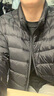 网易严选90鸭绒轻薄羽绒服保暖0压感排骨羽绒内胆防泼水蓄热抗菌外套 A款25新品90鲜绒无领-水墨黑 M 实拍图