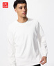 优衣库男装女装柔软圆领T恤/休闲长袖上衣25秋冬新款479783 00 白色 M /170/92A 实拍图