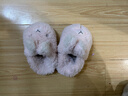 幸福玛丽（Cheerful Mario）儿童棉拖鞋冬季宝宝家居棉鞋男童女童冬款小孩可爱兔子包跟毛拖鞋 实拍图