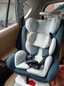 贝蒂乐（happybe）儿童安全座椅汽车用0-12岁婴儿宝宝360度旋转车载座椅ISOFIX接口 灰蓝色（钢骨架+可躺睡调节） 实拍图