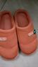 回力纯色半包厚底加绒防滑居家室内穿棉拖鞋HL0701橘色38-39码 实拍图