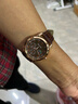 【网红爆款】商务腕表石英运动表休闲皮带男女手表 棕色 实拍图