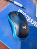 罗技（Logitech）M185鼠标 无线鼠标 办公鼠标 对称鼠标 黑色蓝边 带无线2.4G接收器 实拍图