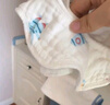 bledilait婴儿口水巾8层纯棉新生儿童围嘴纱布宝宝360度旋转吸水饭兜4条 实拍图