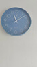 北极星（POLARIS）挂钟客厅钟表挂墙家用时钟现代简约大气挂表时尚14英寸石英钟蓝色 实拍图
