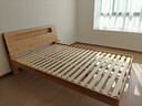 源氏木语全实木床北欧风小户型卧室家具橡木床现代简约主卧1.5m1.8m双人床 原木色高铺夜光床斜靠版【橡木】 1350mm*2000mm  框架结构 实拍图