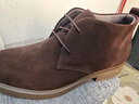 他她（TATA）男士靴耐磨舒适复古时尚沙漠靴加绒皮翻毛男靴休闲皮鞋VVX03DD2 啡色 42 实拍图