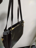 CLEVER & KETCH高级感复古托特包包女包2025新款通勤百搭宽带单肩斜挎包生日礼物 黑色【带挂件】 实拍图