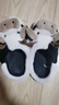 细细条（XIXITIAO）情侣可爱小奶牛棉拖鞋秋冬季男女士居家亲子保暖毛毛拖鞋 半包跟款白色 36-37（适合35-36的脚） 实拍图