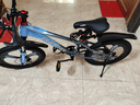 凤凰山地自行车男女变速山地车碟刹青少年儿童自行车学生单车 星际 蓝灰【单速+三刀轮】 20寸【适合125-160cm】 实拍图