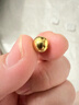 纵横金业足金999  黄金转运珠 金珠子   单颗 散珠 手串diy 0.8克（单颗） 实拍图
