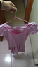 艾舞戈儿童舞蹈练功服女童专业长袖舞蹈服粉色中国舞跳舞裙 140码 实拍图