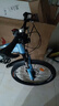 凤凰山地自行车男女变速山地车碟刹青少年儿童自行车学生单车 星际 蓝灰【变速+辐条轮】 22寸【适合130-170cm】 实拍图