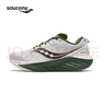 Saucony【彭于晏同款】索康尼胜利22专业强缓震跑鞋男厚底跑步鞋运动鞋男 白绿136 43 实拍图