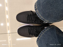 安踏男鞋运动鞋男冬季软底耐磨防泼水皮面跑步鞋减震户外休闲鞋子男 【防泼水皮面】5529-1黑/安踏白 42 (260mm) 实拍图