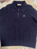 茵曼（INMAN）毛衣女POLO领秋冬套头针织衫通勤长袖毛衣上衣 宝蓝色 M 实拍图