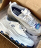 斯凯奇（Skechers）女鞋小白熊女士休闲鞋子厚底增高百搭运动软底老爹鞋女99999863 白色/海军蓝色/WNV 38 实拍图