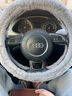 RATHBONE冬季汽车方向盘套保护套毛绒四季通用奔驰奥迪a4l比亚迪汉通用 实拍图