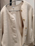 优衣库女装男装仿羊羔绒摇粒绒休闲开衫长袖宽松外套冬新款479616 01 乳白色 S /155/80A 实拍图
