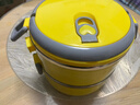 【带饭必备】饭盒带盖上班族保温密封饭盒不锈钢大容量学生便当盒 明黄色2层 实拍图