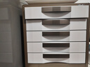 得力（deli）5层带锁手拉办公桌书桌桌面收纳盒文件柜收纳柜抽屉式储物柜资料柜带索引标签试卷学科分类灰色 实拍图