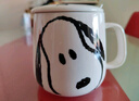 史努比（SNOOPY）陶瓷马克杯 男女创意单柄带盖办公杯情侣喝水子家用早餐牛奶咖啡杯 SNP5012-1 白色 实拍图