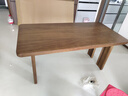 匠谷北欧实木餐桌长方形饭桌家用胡桃木桌子小户型中古风客厅书桌一体 尺寸颜色支持定制（咨询客服） 实拍图